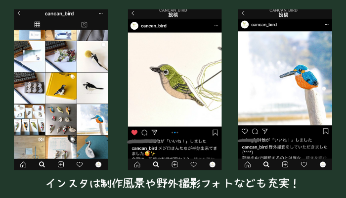 cancanさんの野鳥ブローチ